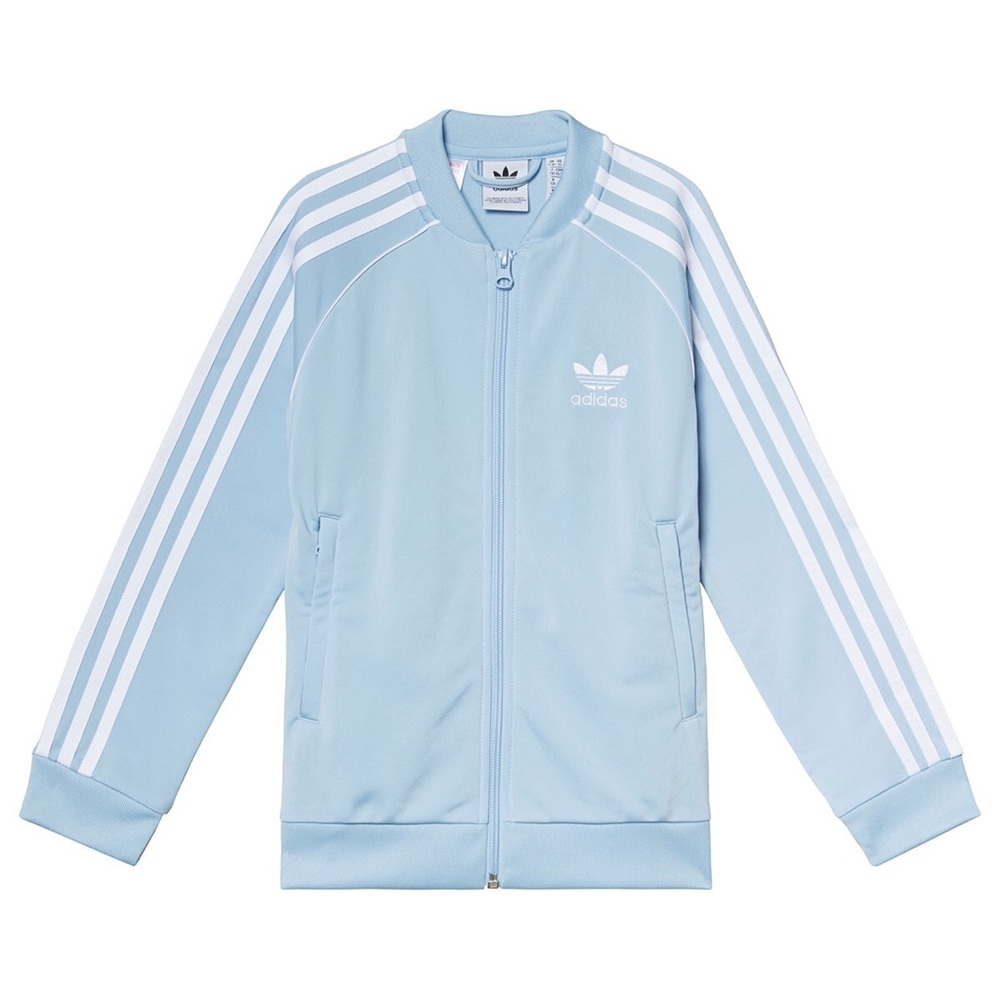 Adidas light blue track jacket